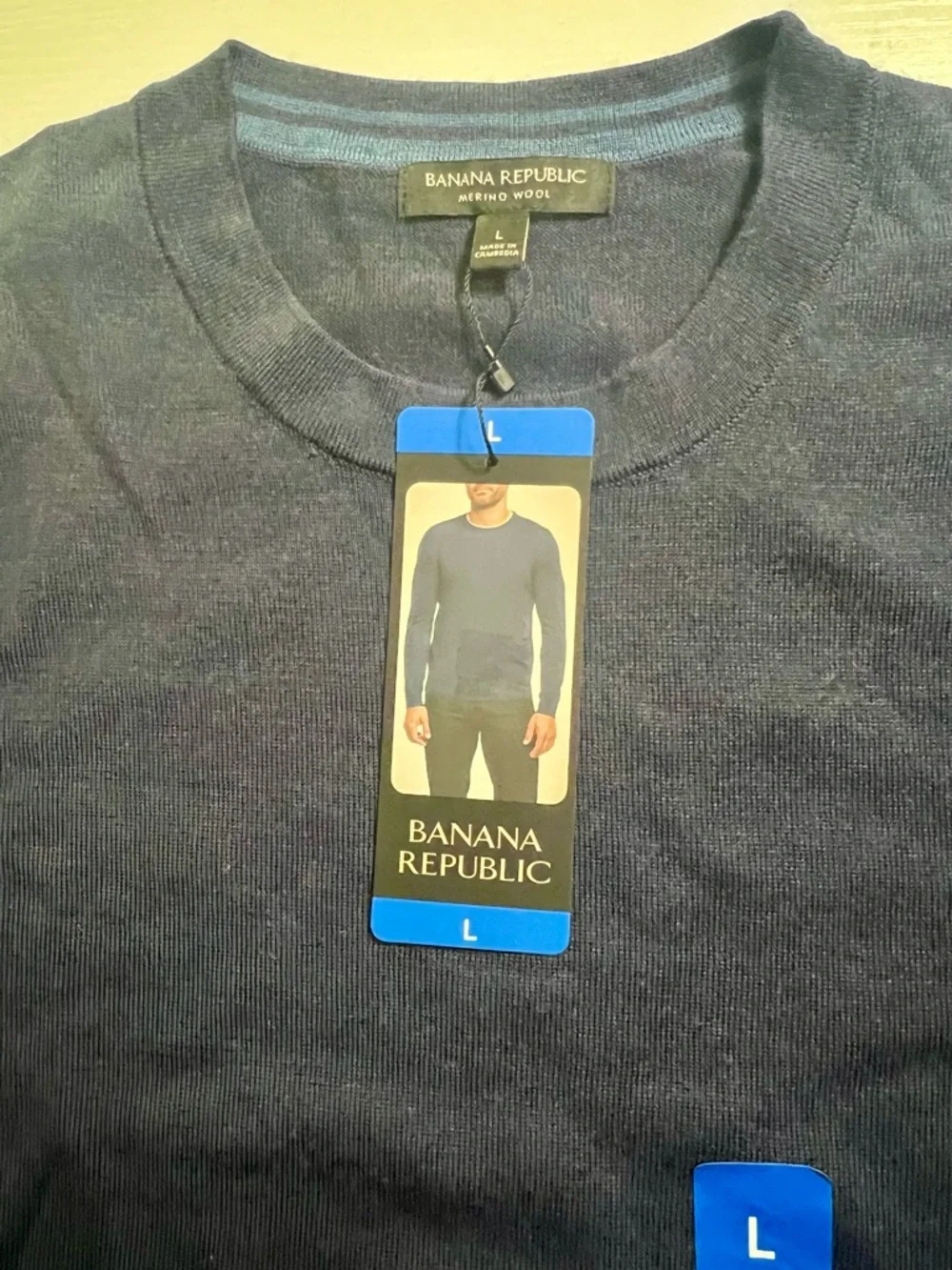Banana Republic Men's Crewneck Sweater in Navy